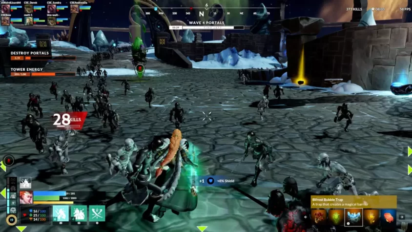 Геймплей игры Final Stand: Ragnarok – уничтожение порталов
