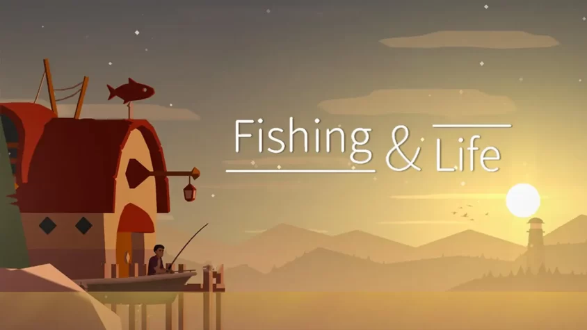 Fishing & Life - Обложка игры Обложка игры Fishing & Life, изображающая рыбака на причале