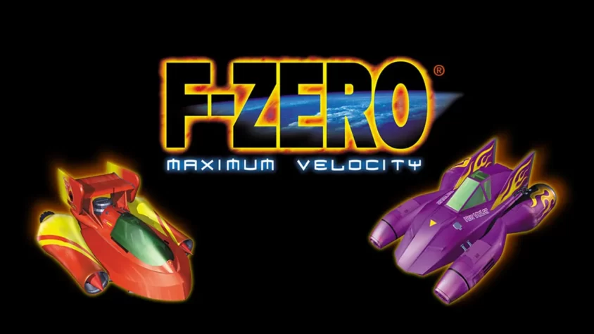 F-Zero: Maximum Velocity - Обложка игры Обложка игры F-Zero: Maximum Velocity с футуристичными машинами на фоне космоса