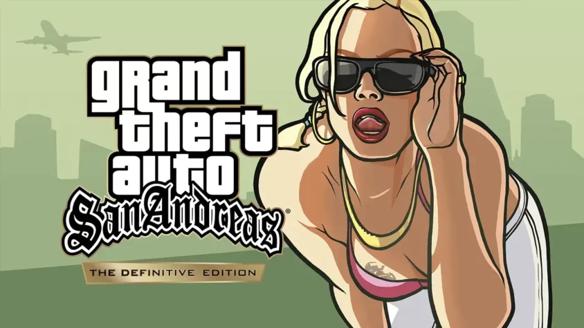 Grand Theft Auto: San Andreas - Обложка Обложка игры, где главный герой в солнечных очках