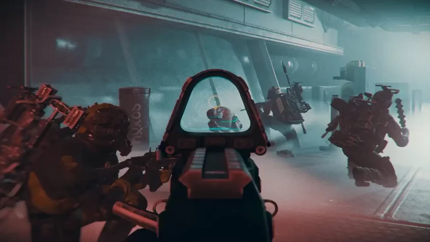 Скриншот игры GTFO, монстры в тумане