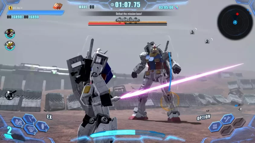 Сражение с боссом в Gundam Breaker 4