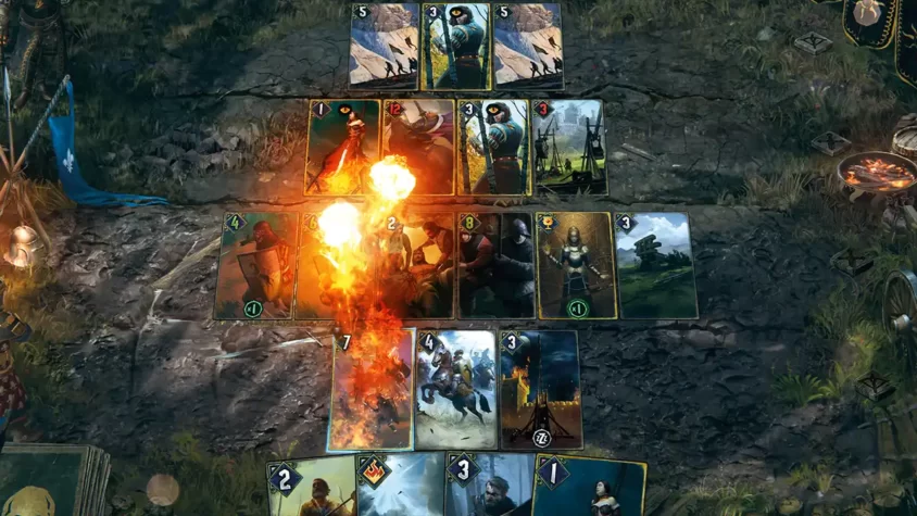 Геймплей сражения в GWENT