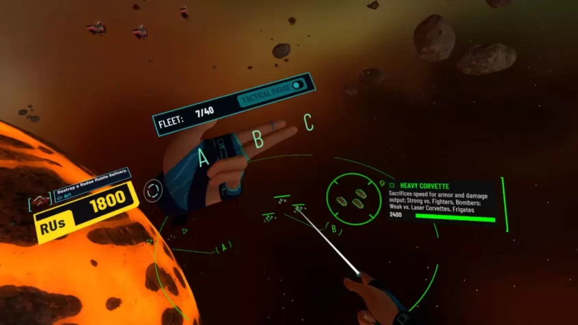 Сражение с астероидами в Homeworld: Vast Reaches