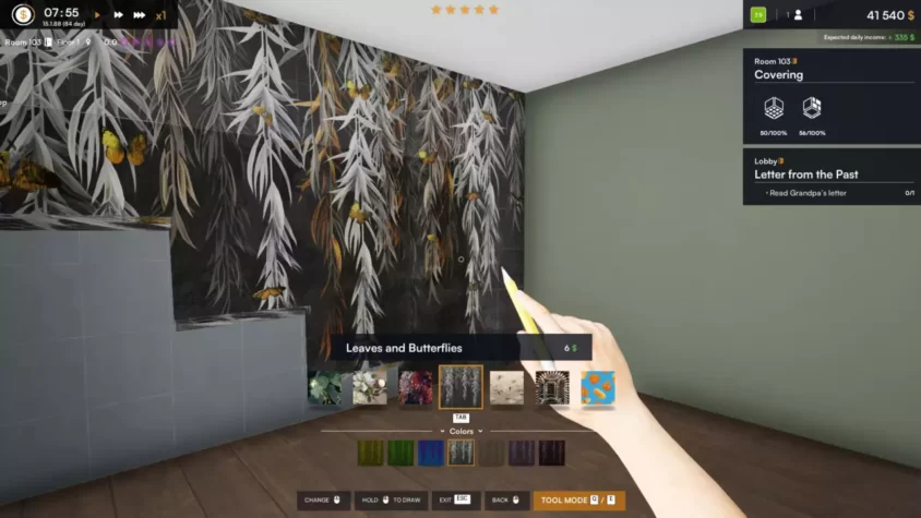 Интерьер с золотыми акцентами в Hotel Renovator