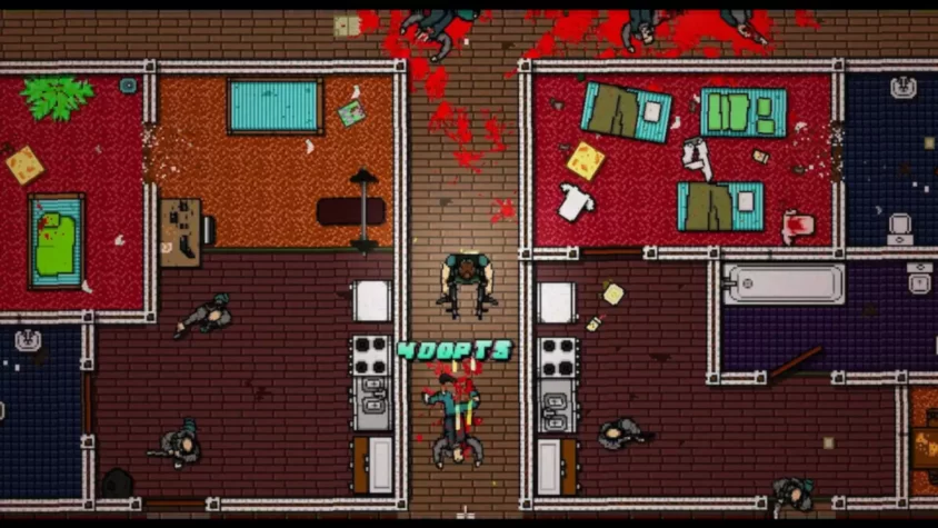 Графика игры, жестокие бои в Hotline Miami 2