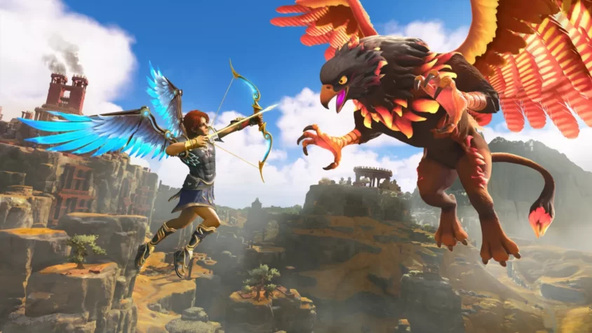 Бой с гигантским противником в Immortals Fenyx Rising