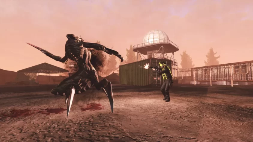 Геймплей Infestation: The New Z, где игрок сражается с мутантом в апокалиптическом мире