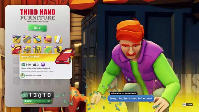 Сцена из игры It's Only Money, игрок с ракетным ранцем против врагов