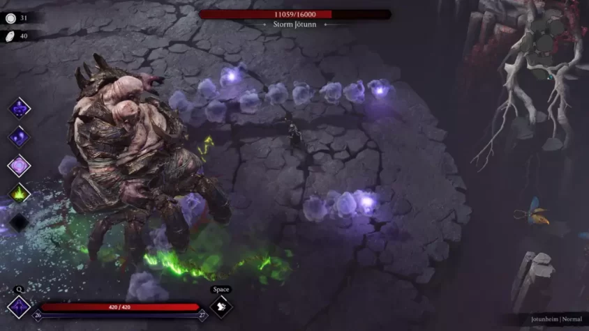 Сражение с боссом в Jötunnslayer: Hordes of Hel