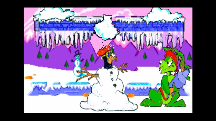 Jazz Jackrabbit и его враг в бою