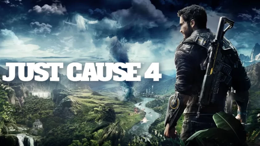 Just Cause 4 Reloaded Обложка игры Just Cause 4 Reloaded, где Рико Родригес смотрит на бурю