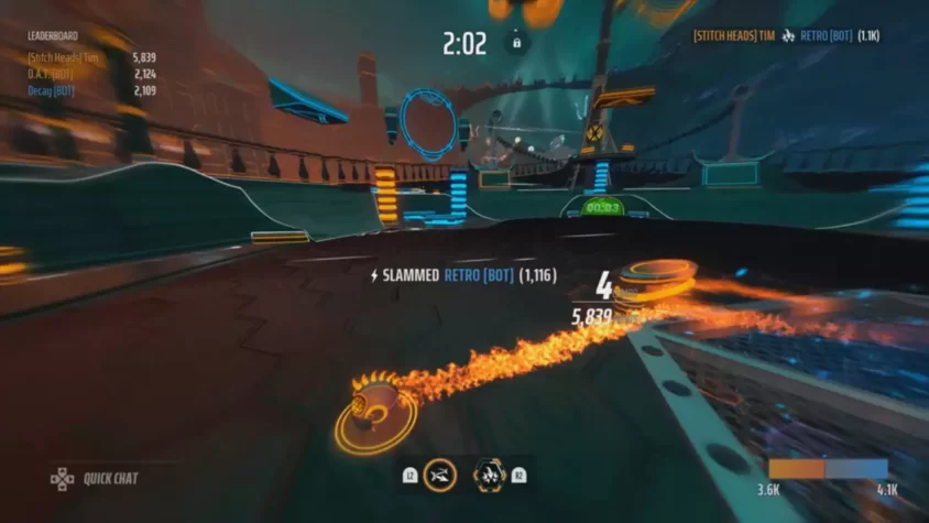 Игровой момент с пламенной мячом в Kabounce