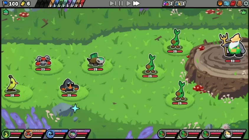 Битва с персонажами игры Kadomon: Hyper Auto Battlers