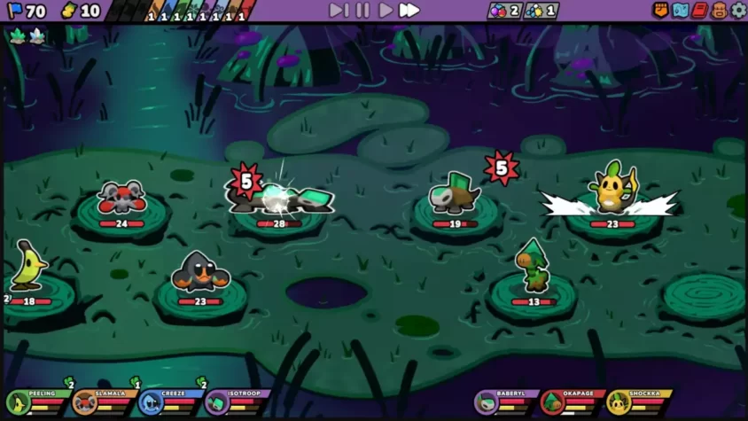 Выбор действий в Kadomon: Hyper Auto Battlers