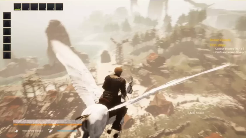 Полет на крылатом коне в Kingdom of Fallen