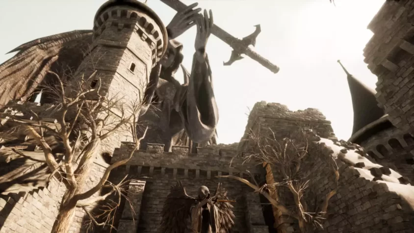 Монументальный статуй и разрушение в Kingdom of Fallen