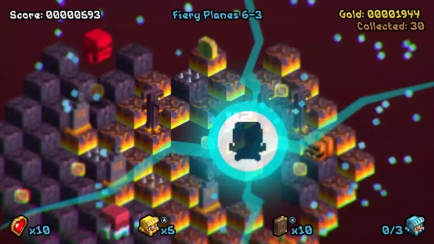 Игровой процесс в подземелье Fiery Plains