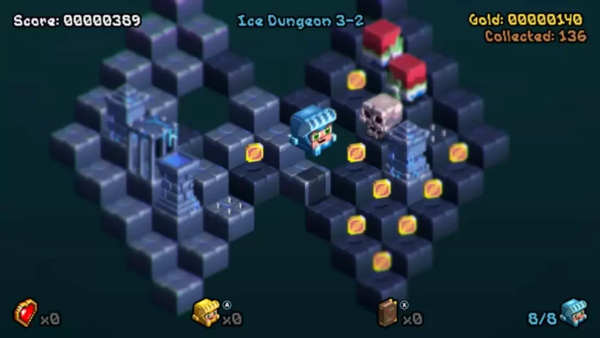 Игровой процесс в подземелье Ice Dungeon