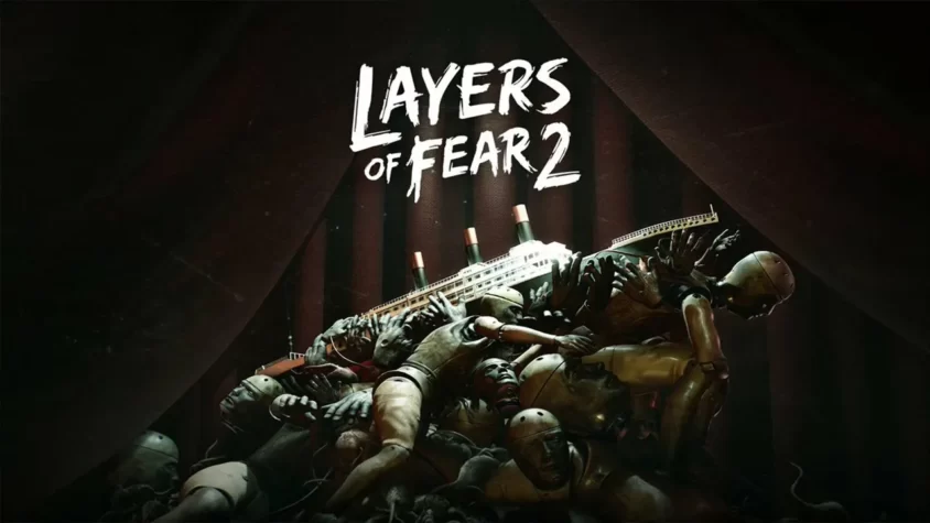 Обложка игры Layers of Fear 2 с кораблём и множеством пластиковых манекенов