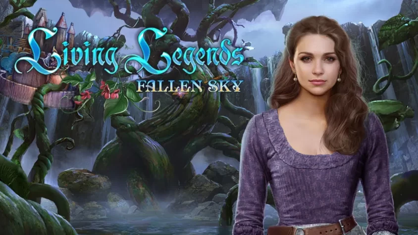 Living Legends: Fallen Sky Обложка игры Living Legends: Fallen Sky с изображением персонажа и мистического фона