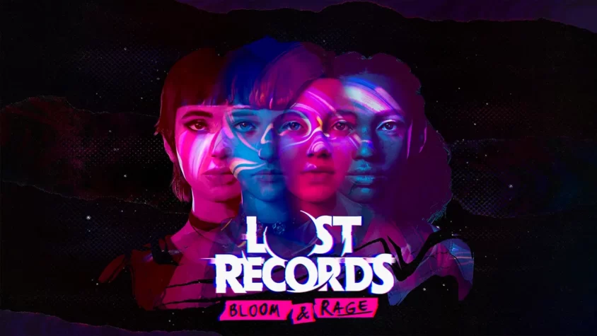 Lost Records: Bloom & Rage — Обложка Обложка игры Lost Records: Bloom & Rage, с цветными изображениями персонажей