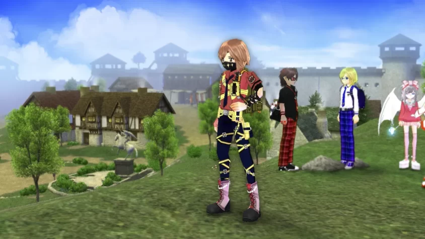 Персонажи на пляже в Mabinogi