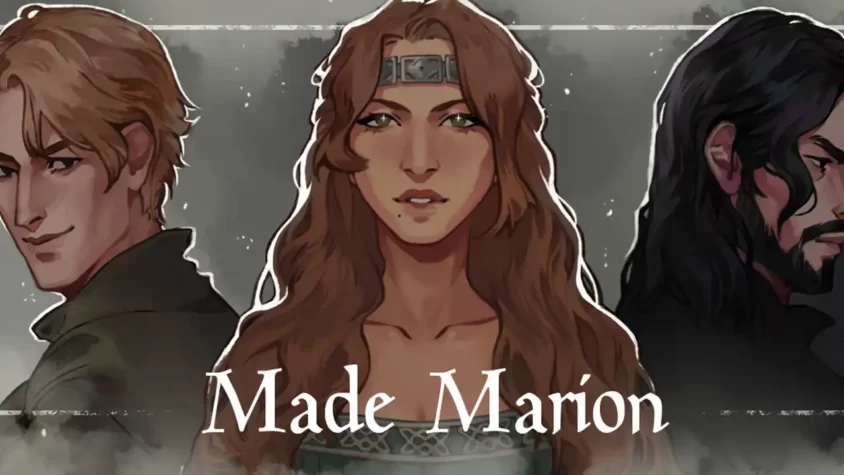 Обложка игры Made Marion с изображением персонажей в средневековом стиле