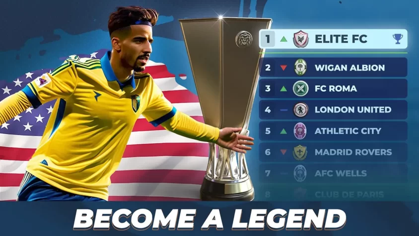 Таблица лидеров в игре Matchday Manager 25 с клубами, которые стремятся стать легендами