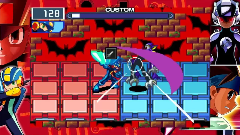 Битва с врагом в Mega Man Battle Network