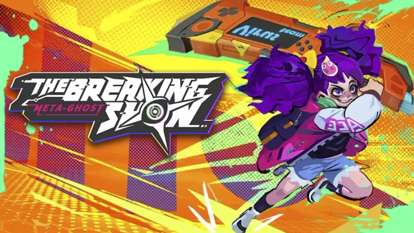 Обложка игры Meta-Ghost: The Breaking Show, яркая и динамичная