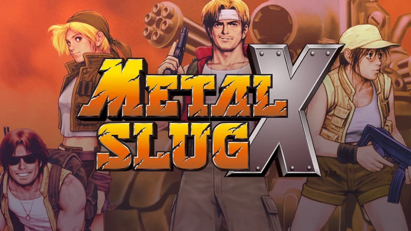 Metal Slug X Обложка игры Metal Slug X с персонажами, готовыми к бою