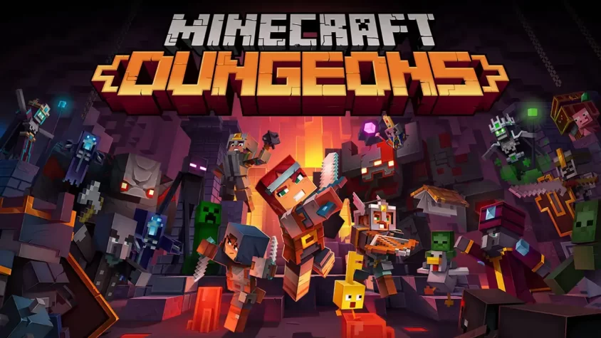 Обложка игры Minecraft: Dungeons