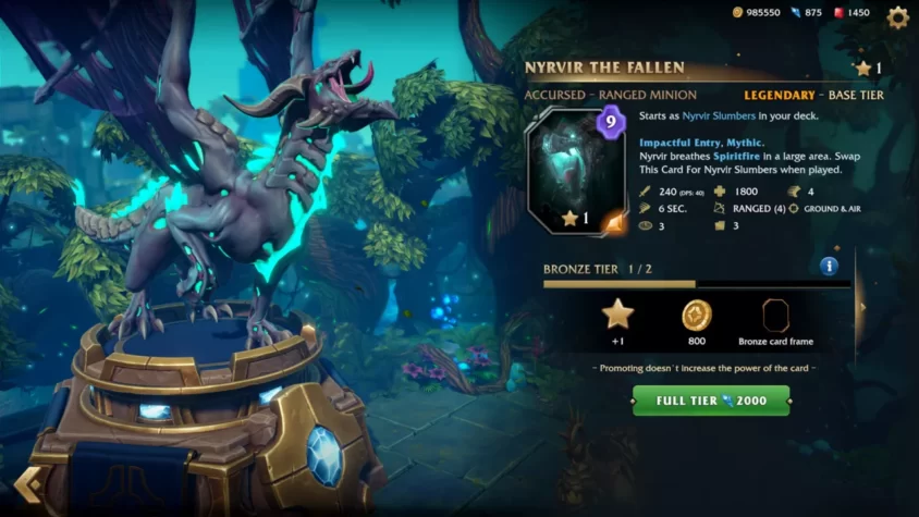 Карточка миньона в Minion Masters