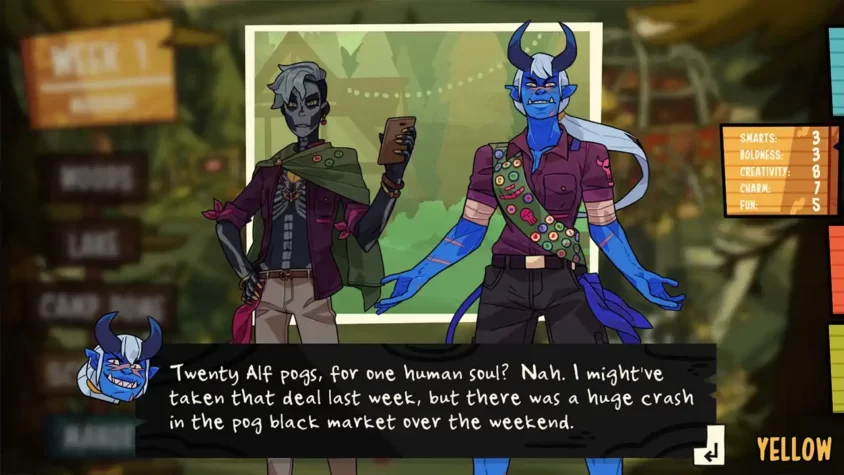 Монстры у костра в Monster Prom 2