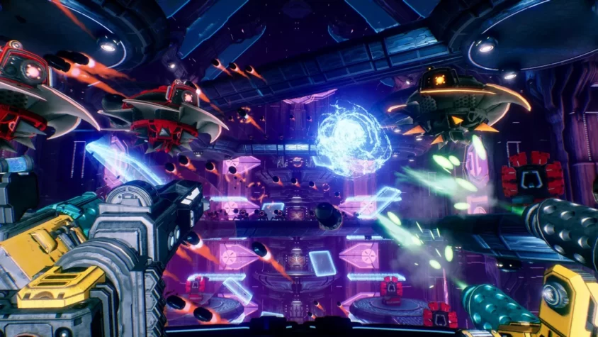 Сражение с роботами в Mothergunship