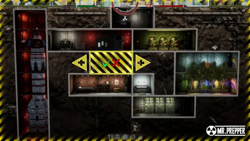 Игровой процесс Mr. Prepper: строительство подземного бункера