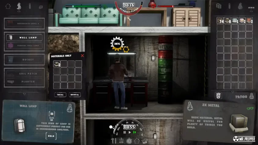 Главный герой бежит по улице в Mr. Prepper