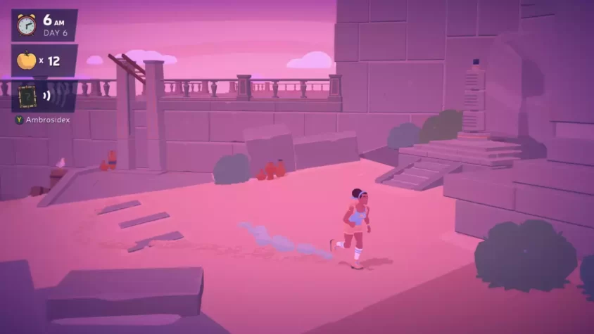 Персонаж разговаривает с духом статуи в Mythwrecked: Ambrosia Island