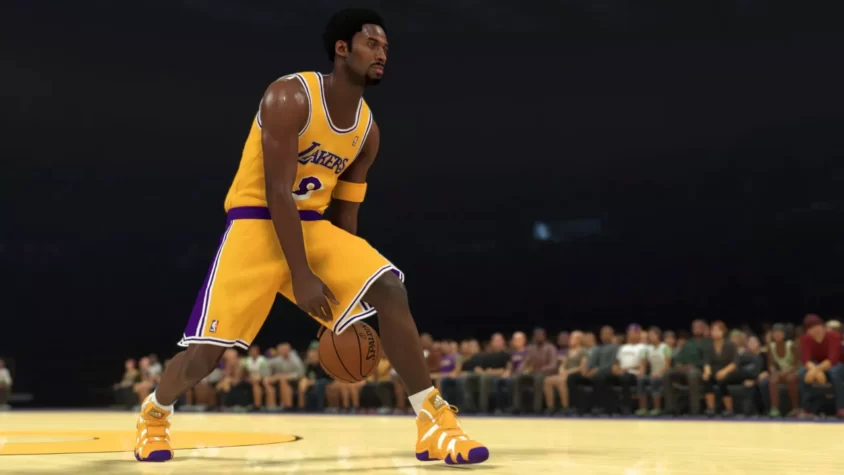 Кадр с Коби Брайантом в игровом процессе NBA 2K21