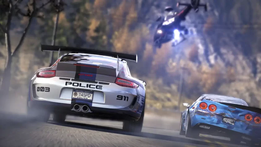 Два Lamborghini на трассе в Need for Speed: Hot Pursuit