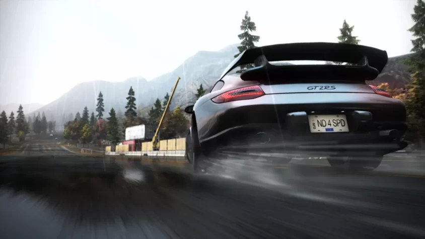 Гонка на дождливой дороге с Porsche GT2 RS