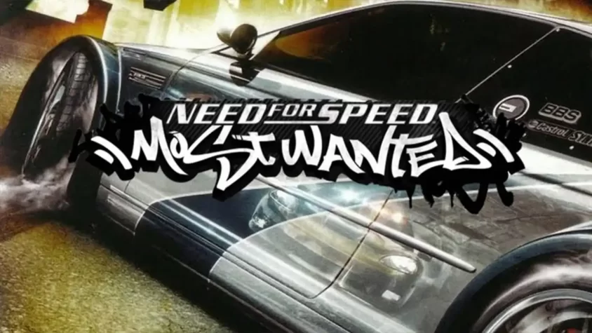 Need for Speed: Most Wanted - Обложка Обложка игры с изображением спортивного автомобиля и логотипом игры