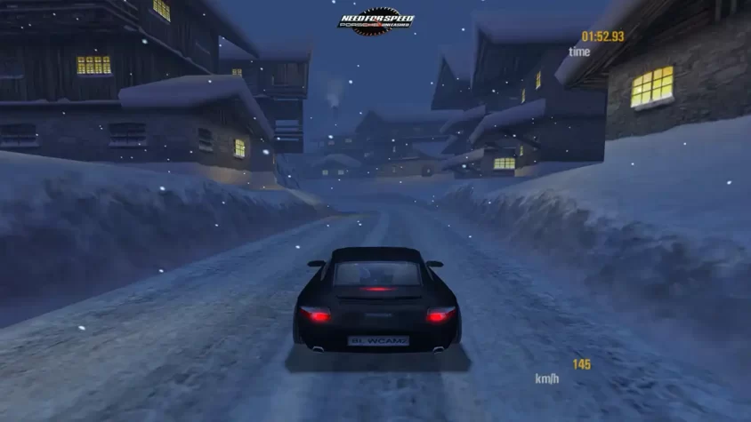 Зимняя трасса в Need for Speed: Porsche Unleashed