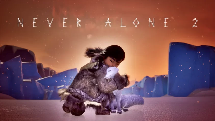 Never Alone 2 – Официальный постер Постер игры Never Alone 2 с героиней и белым лисом