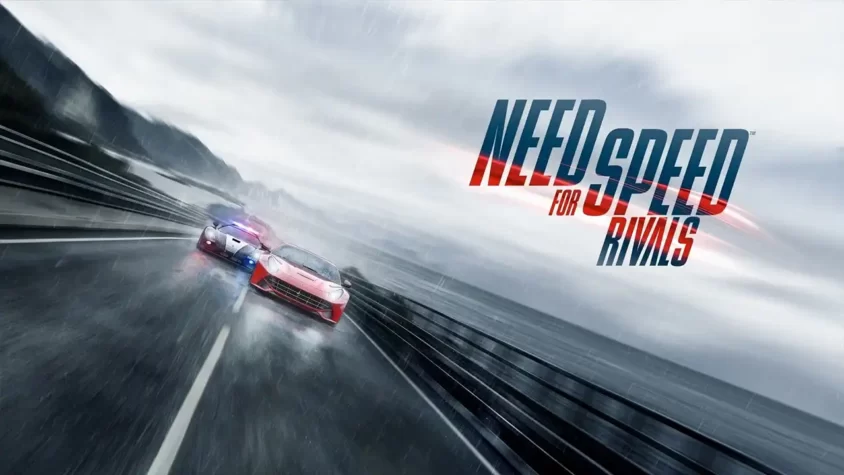 Need for Speed Rivals — обложка игры Обложка игры Need for Speed Rivals с гонкой на мокрой трассе