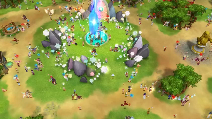 Площадь с кучей игроков в NosTale