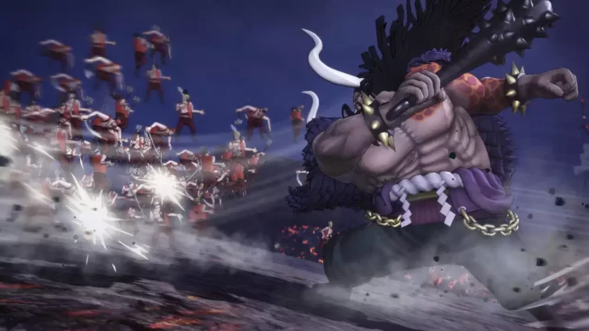Хэппи и враги в бою в One Piece: Pirate Warriors 4