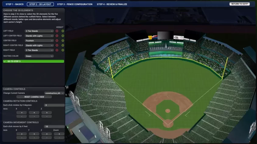 Игровой менеджер в Out of the Park Baseball 25