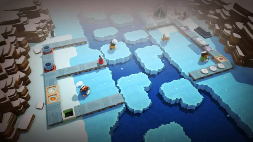 Ледяная кухня в Overcooked: поскользнуться легко